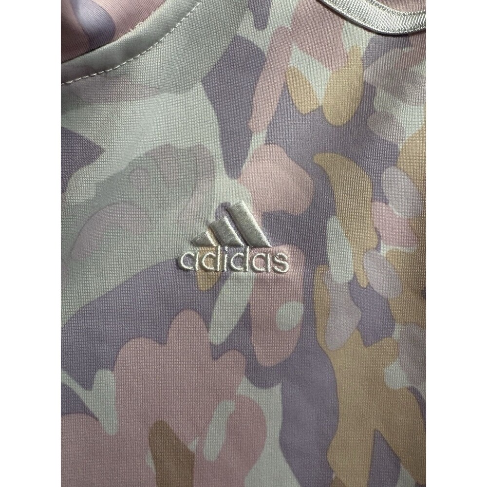 Adidas Girls Pink Camo Zip Up Jacket Size 10/12 - Picture 3 of 6